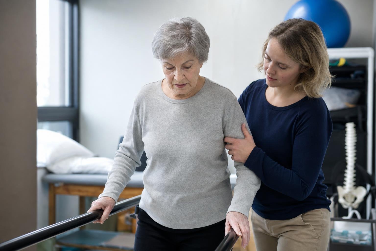 Alexandria VA senior improving balance with guided exercise